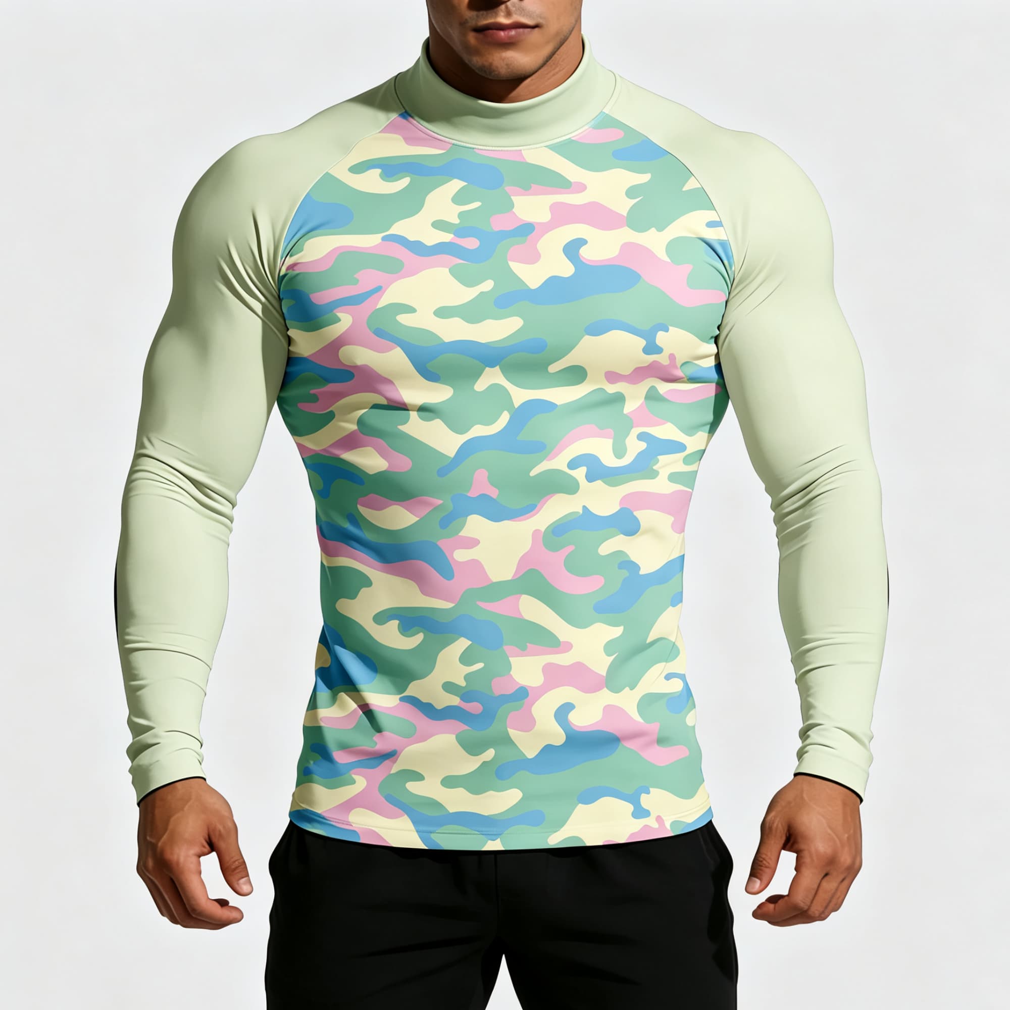 قميص رجالي بطبعة التمويه بألوا - مراجعة Base Layer Top وسعره
